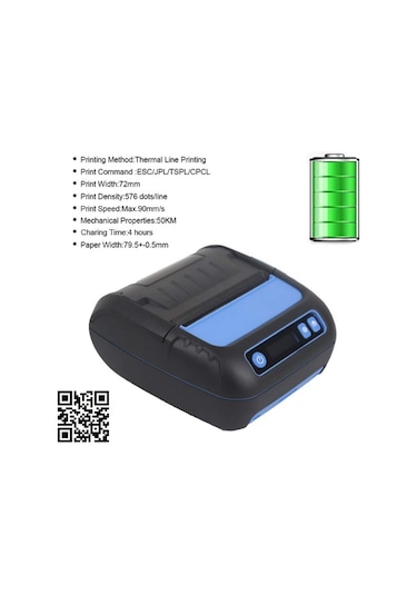 Printer Fiş ve Barkod Mobil Bluetooth