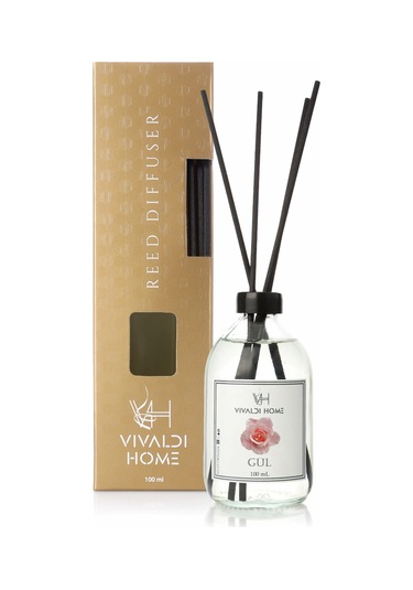 Vivaldi Home Gül Esanslı Çubuklu Oda Kokusu Esansiyel Uçucu Yağ 100 ML