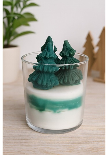 Dekoratif Kokulu Mum Çam Ağacı Çam Mum