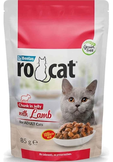 Ro Cat Kuzu Etli Yetişkin Kedi Maması 85 G