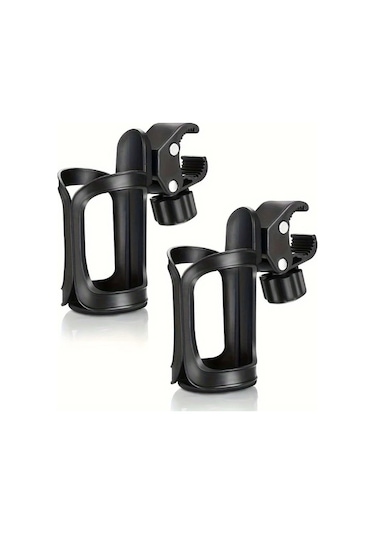 Cordial Siyah Pp Bisiklet Bardak Tutucu 360 Derece Döner Elastik Tutuş Çocuk Arabası Aksesuarı Siyah