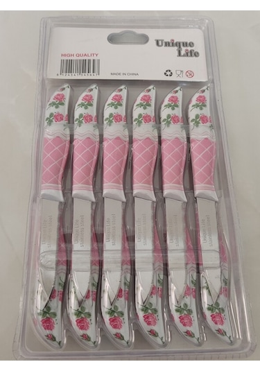 Salkım 12'li Perçimli Meyve Bıçağı Royaleks-69429 Asorti