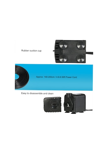 Water Strider 600 L -h 8 W Akvaryum Masaüstü Fıskiyeleri Dalgıç Su Pompası