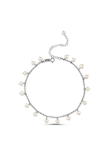 İncili Zincir Bileklik 4,5 Mm 21 Cm / Sarı Sarı Sarı Altın