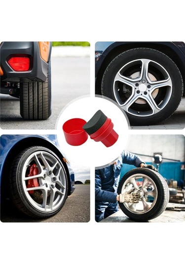 Oto Lastik Parlatıcı Sünger Ergonomik Muhafazalı Kaliteli Profesyonel Kavisli Lastik Parlatıcı