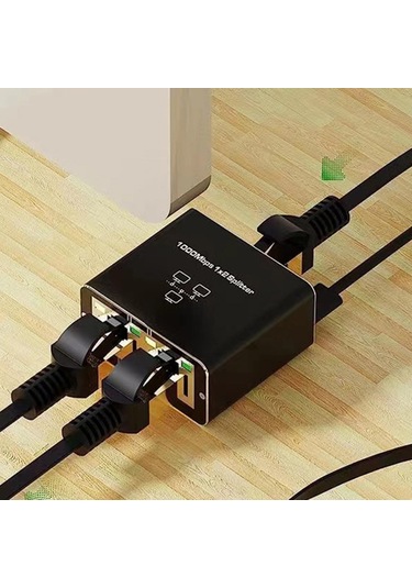 Homyl Splitter 1x2 Hub Aktarım Hızı 1000 Mbps Ağ Uzatma