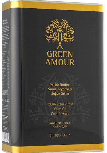 Green Amour Soğuk Sıkım Natürel Sızma Zeytinyağı 3 L