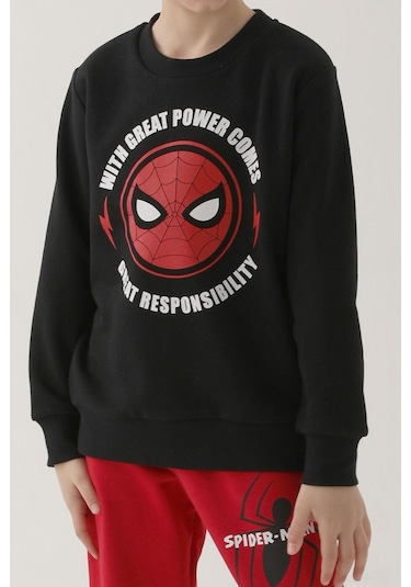 Spider Man D4832-3 Çocuk  Siyah Eşofman Takımı
