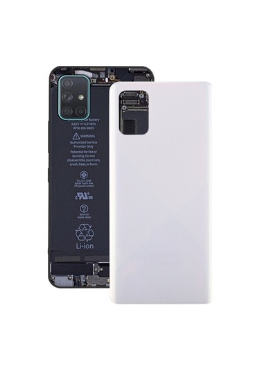 Samsung Galaxy A71 Uyumlu Arka Pil Batarya Kapağı Sm-a715f - Beyaz