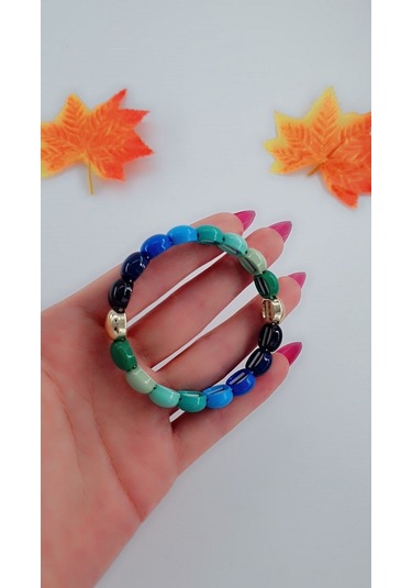 Bhs Life Kadın Lastikli Tasarım Karışık Renkli Bileklik 2 Çok Renkli