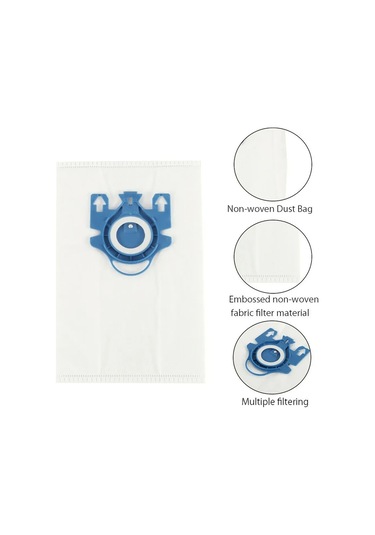 Moveevo Miele Gn Tipi Süpürge Torba 20 Adet - 7 Katlı Sentetik, %99.9 Filtre, S400-s8999 Serileri Uyumlu