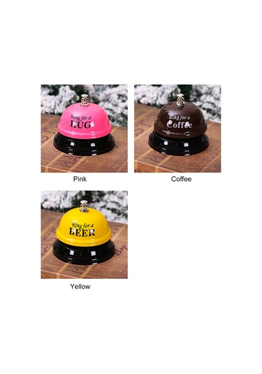 Monyee Tinplate Mutfak Zilcik, Yüksek Sesli Servis Zili, Yuvarlak Tabanlı Restoran/bar/parti Dekorasyonu, Sarı Renk