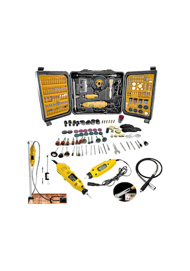 Stilmax STM405 450 W Devir Ayarlı Gravür Oyma Taşlama Makinesi + 405 Parça Set