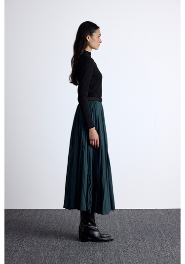 Pılıse Maxı Etek Yeşil Yeşil