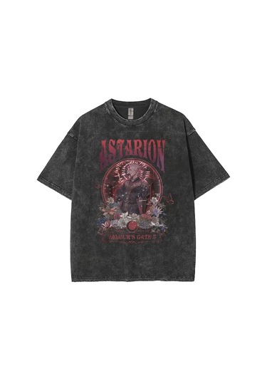 Dshztooma Baldurs Gate 3 Astarion Vintage Elf T-shirt - Erkek/kadın Rahat Yıkama Y2k Tshirtfildişi Fildişi