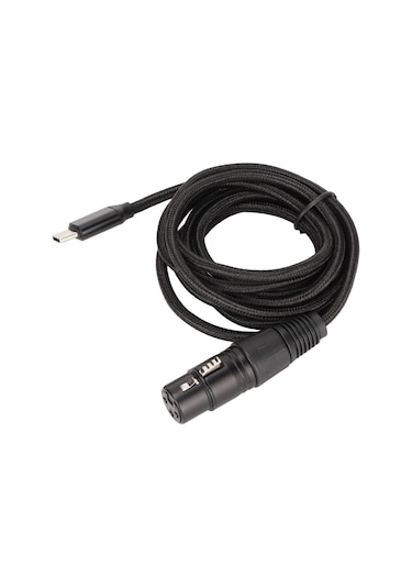 Kosona Type C'den Xlr Dişi Mikrofon Kablosu - 48khz Yüksek Örnekleme Oranı, Hıfı Ses Kalitesi, 3m Uzunluk, Plug & Play - Bilgisayar, Telefon, Tablet Uyumlu