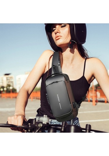 Createtech Usb Şarjlı Su Geçirmez Sırt Çantası - Hırsızlığa Karşı, Kadın/erkek Yürüyüş Çantası Çok Renkli