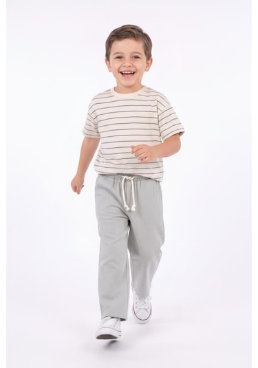 Miababy Müslin Pantolon Süprem Tişört 2li Takım Taş