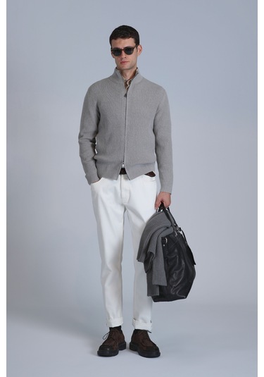 Lufian Erkek Road Hırka 112100060 Vizon Vizon