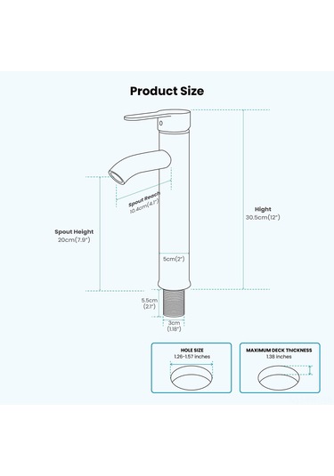Hangfox Ev Banyosu Yıkama Tabanı Kraanı: Çelik Paslanmaz, Sıcak/soğuk Su, Ergonomik Koltuk, Seramik Valf, Kolay Kurulum Diğer