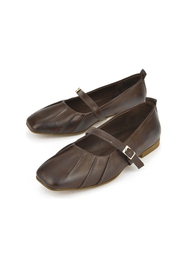 Ziya, Kadın Hakiki Deri Babet 1531054z3436 Kahve 1531054z3436 300 Kahve