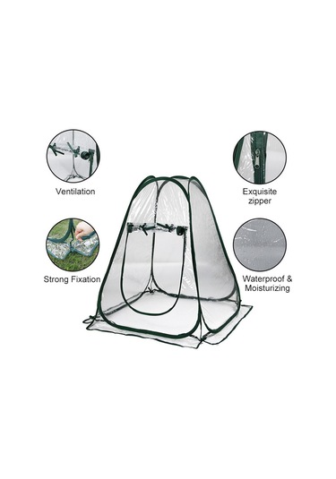 Yifomall "taşınabilir Pvc Sera - 70x70x80cm Çiçek Ve Bitki Koruma Kapağı, Bahçe Ve Açık Hava Kullanımı İçin"