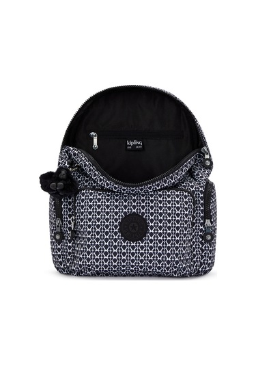 Kıplıng City Zip S Küçük Boy Sırt Çantası Siyah Sıgnature Prınt Siyah