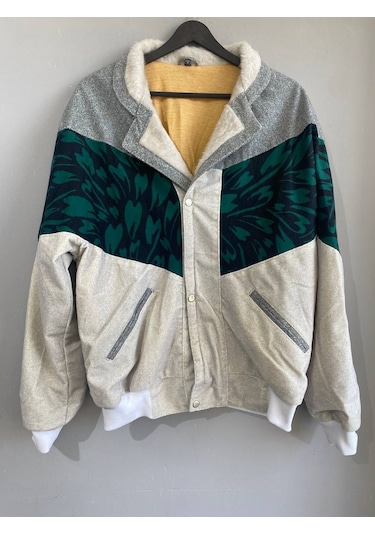 Unisex Aztek Retro Bomber Oversize Desenli Vintage Ceket Gksb4 Çok Renkli