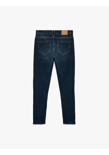Koton Pamuklu Normal Bel Slim Fit Jean Pantolon - Brad Jean İndigo Stone 6wam40035nd İndigo - Taş