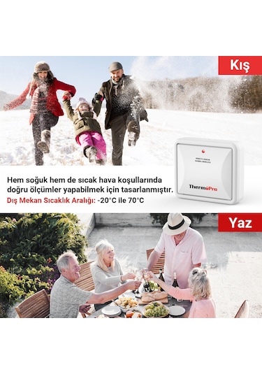 Thermopro TX2CA İlave Dış Sensör TP200C Modeline Uyumludur