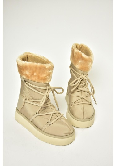 Fox Shoes T476383004 Bej Kumaş Kar Botu Bej-kumaş Bej