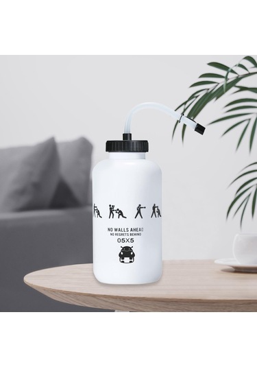 Suntek Spor Su Şişesi 1l Sızdırmaz Sıkma Kadınlar Erkekler Beyaz