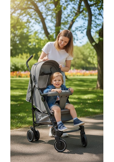 Maxi Taxi Floki Tam Yatarlı Alüminyum Baston Bebek Arabası