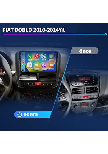 Fiat Doblo 2011-2014 Yıl 6gb Ram 128gb Rom Multimedya Carplay