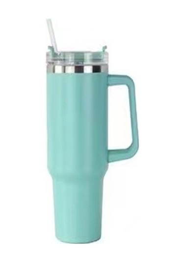 Dinosaurs Kolu Araba Bardak 304 Paslanmaz Çelik Hasır Buz Kupa Araba Termos 40 Oz Altın