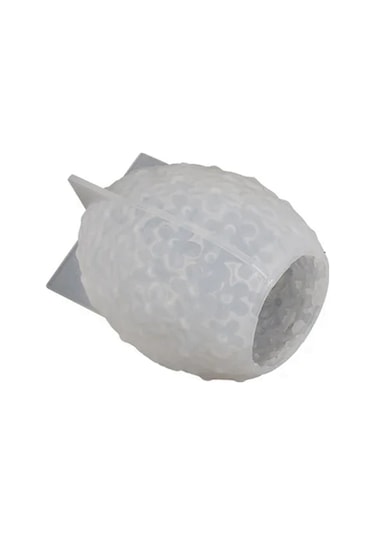 Sointeresting Oyma Çiçek Yumurta Silikon Mum Kalıbı Catharanthus Top Sabun Reçine Alçı Kalıp Çikolatalı Kek, S Beyaz