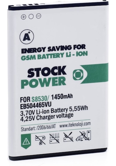 Stock Power Samsung Galaxy GT-S8530 Wave 2 Uyumlu Batarya