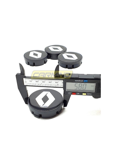 Renault Jant Göbek Arması Siyah 55-58Mm