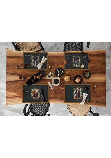 Adawall Home Harry Potter Characters Kumaş Amerikan Servis 4'lü Çok Renkli