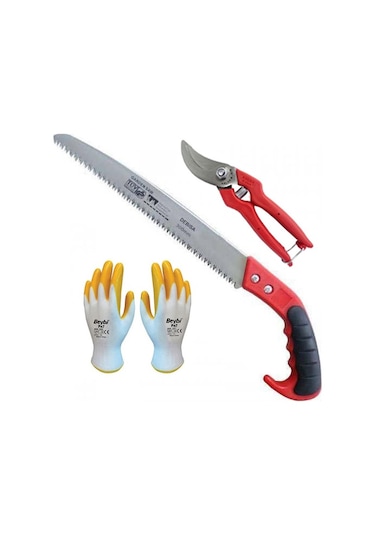 Bozkır Meyve Dal Ağaç Bitki Budama Makası ve Eldiveni Set