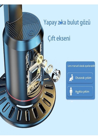 360 Yüz Takipli Rgb Işıklı Profesyonel Gimbal Tripod Telefon Sabitleyici Fotoğraf & Video