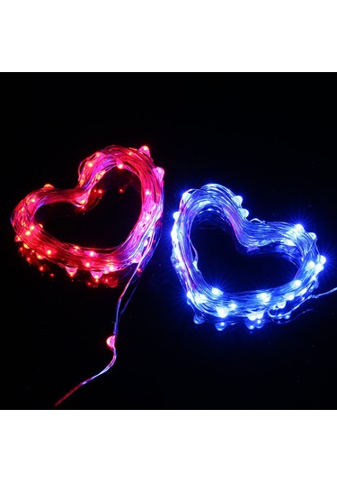 Hfambition 10 Metre 100 Led Pil İle Çalışan Ip65 Su Geçirmez Pembe Işık Şeridi, Özel Etkinlikler İçin Romantik Aydınlatma Pembe