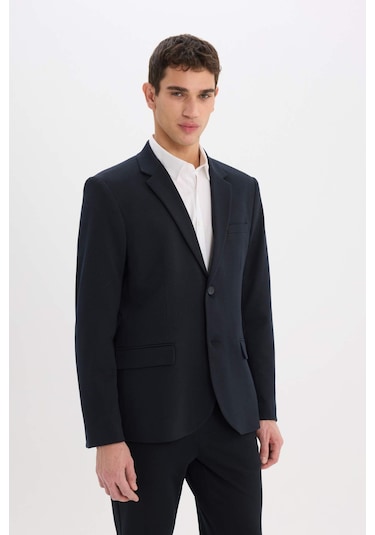 DeFacto Modern Fit Astarlı Düğmeli Blazer Ceket C5990AX25SPNV253 DeFacto Modern Fit Astarlı Düğmeli Blazer Ceket C5990AX25SPNV253