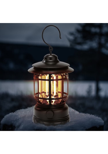 Tenfowee Siyah磨砂led Cob Feneri - Ipx4 Su Geçirmez Kamp Çadır Işığı, 2 Aydınlatma Modu, 3xaa Pil Gerekli Pil Yok Siyah