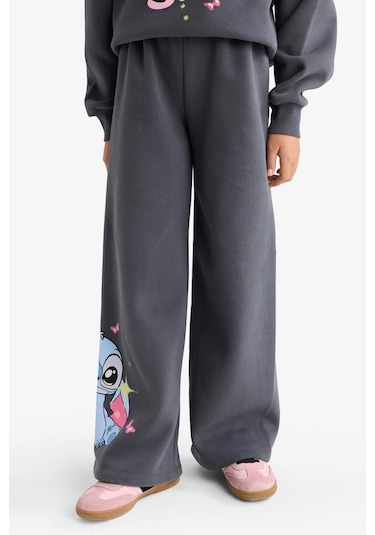 Defacto Kız Çocuk Disney Lilo & Stitch 2li Takım Sweatshirt Eşofman Altı G1020a825wnar31 Antrasit