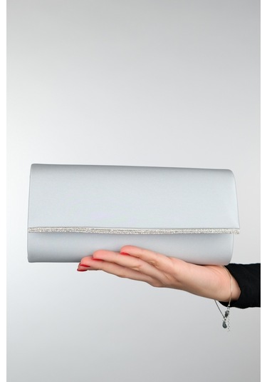 Luvishoes Marıa Gümüş Saten Taşlı Kadın Abiye Çanta Çok Renkli