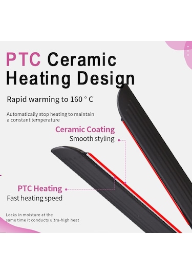 Saç Kıvırma Makinesi, Kıvırma Çubuğu, Düzleştirici Kıvırma Makinesi, Seyahat Kıvırma Makinesi Kıvırma Makinesi, Düzleştirme Veya Kıvırma İçin Her Yerde Kullanmanıza Olanak Tanır En Iyi Kalite Beyaz