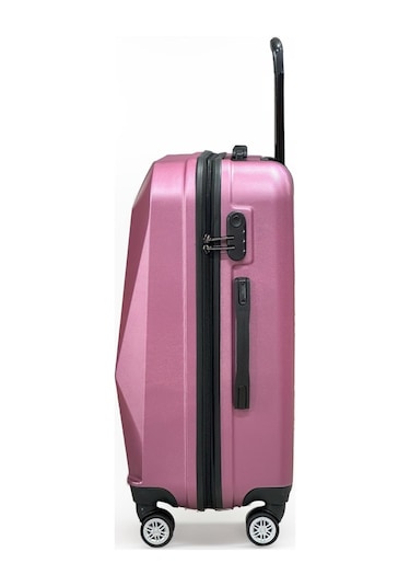 Polo&sky Elmas Model Gül Kurusu Renk Orta Boy Valiz Gülkurusu