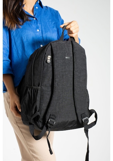 Ultra Hafif Çok Cepli Su Geçirmez Okul Çantası Laptop, Notebook, Okul, Spor, Seyahat Siyah Tyc2a700f3b9270606-4 Siyah