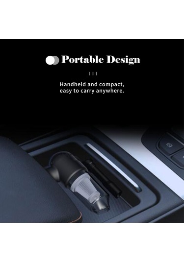 Suofeng El Tipi Kablosuz Süpürge 100w 9kpa Güçlü Emme, Ev Arabalı Mini Temizleyici, Beyaz - 2 Fırça Uçlu, Usb-c Şarjlı